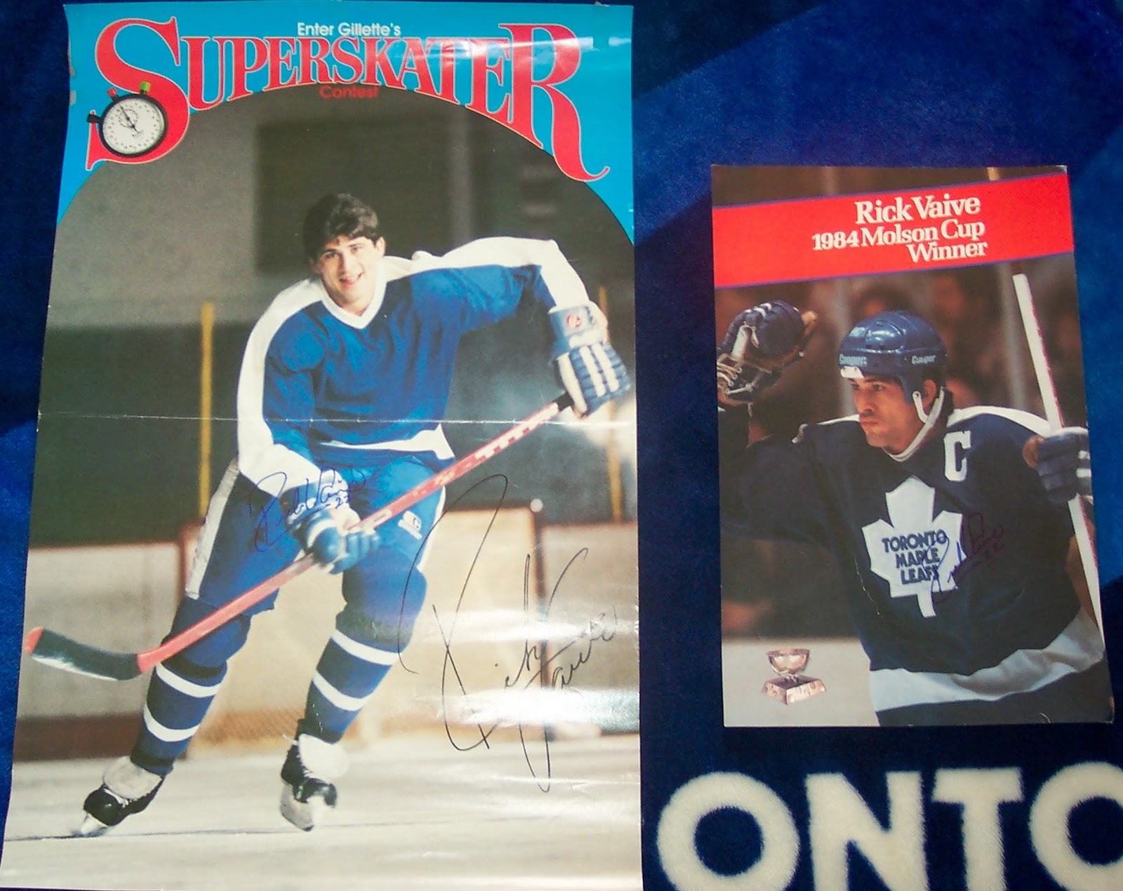 Autographed RICK VAIVE 8X10 Toronto Maple Leafs Photo - Main Line
