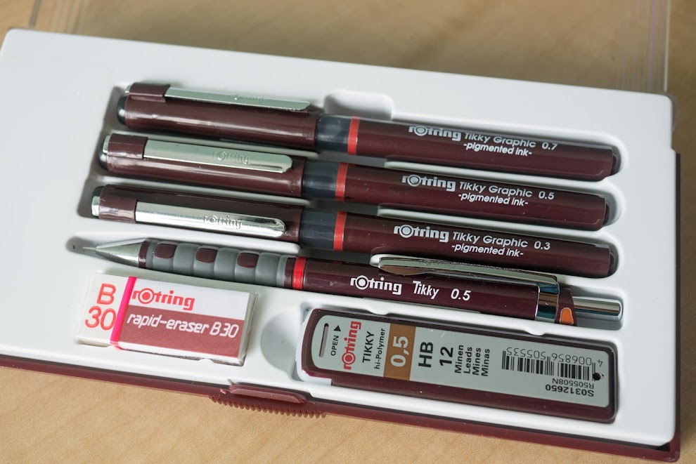 Rotring Tikky Eraser Refills for Pencils Set of 3