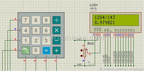 AVR Based Basic Calculator - Microcontroller Project CircuitCircuit Lake