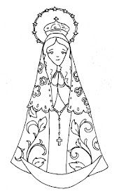 Virgen de Itati para colorear