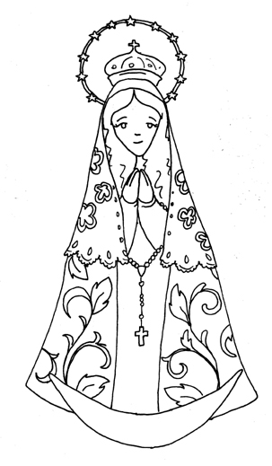 Virgen de Itati para colorear