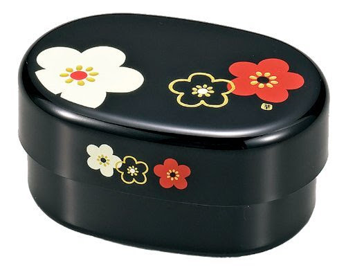  HAKOYA compact lunch box black plum flower pattern 50330 (japan import)