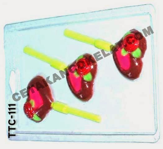 Cetakan Coklat TTC111 Lolipop Love valentine