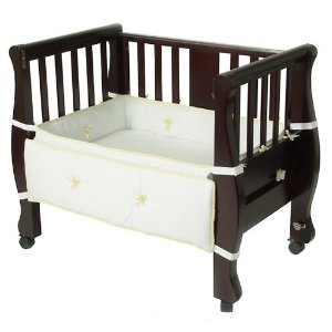 Arm's Reach Co-Sleeper Bassinet Sleigh Bed, Expresso