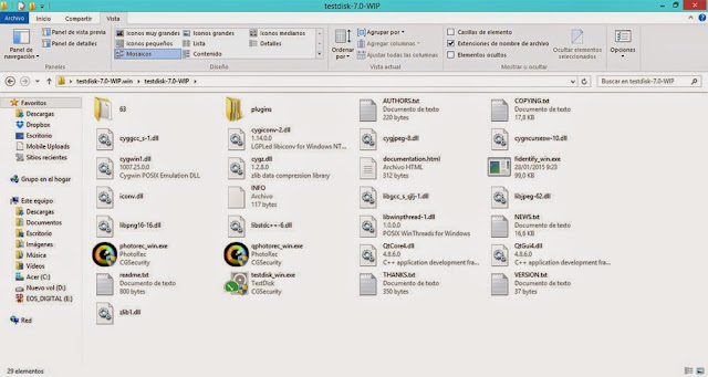 Archivos de Photo Rec recuperar fotos borradas