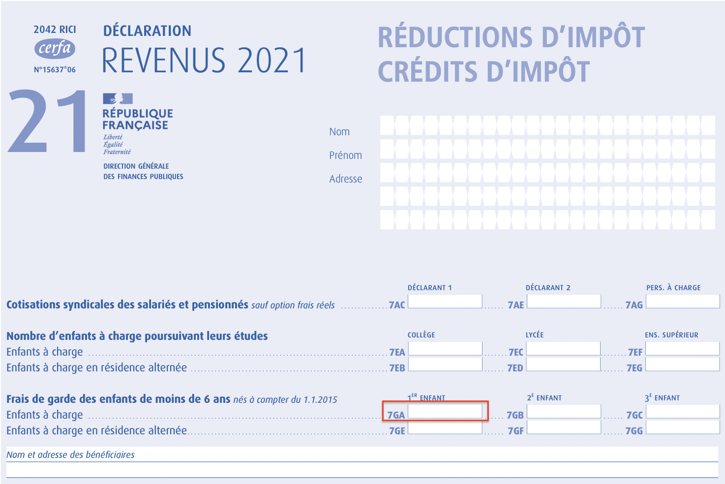 Frais de garde des enfants montant du crédit d'impôt Expert Impôts