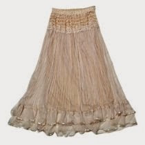 <br />DEHANG Womens Boho Lace Gauze Double Layer Elastic Waist Long Maxi Skirt