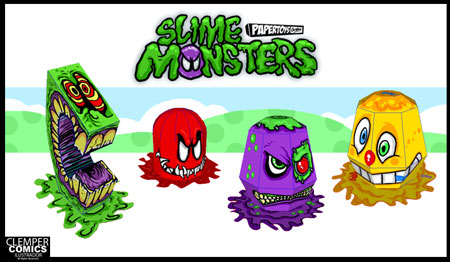 Clown Slime Monster Paper Toy