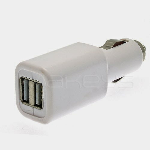  Celicious White Universal Dual USB Car Charger Adaptor
