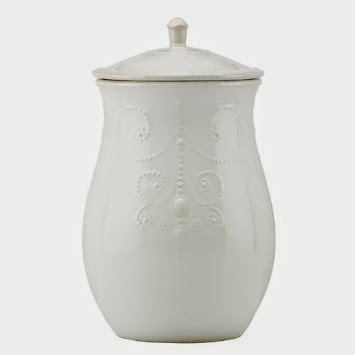 French Perle White Cookie Jar by Lenox