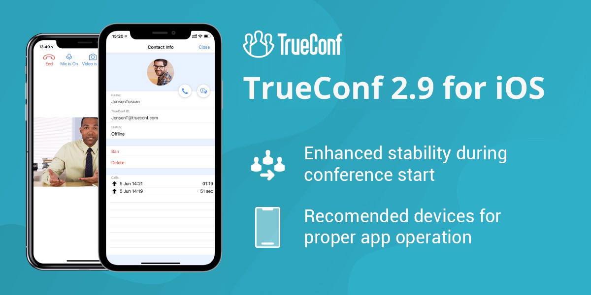 Cập nhật TrueConf 2.9 cho iOS