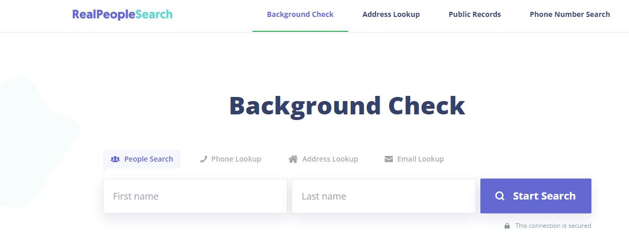 Personal Background Check on Realpeoplesearch
