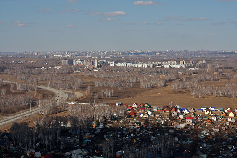 Новосибирск с высоты вертолётного полёта