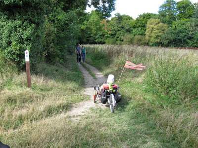 recumbent on grassy track