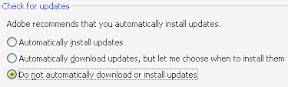 adobe reader update settings