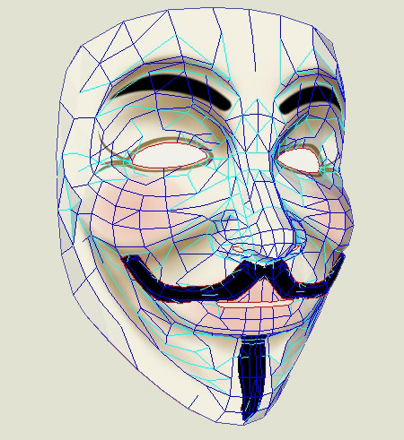 V for Vendetta Guy Fawkes Paper Mask