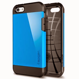 iPhone 5C Case, Spigen Tough Armor Case Series for iPhone 5C - Retail Packaging - Dodger Blue (SGP10546)