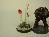 More alien flora pale green tubes Fantasy and Science Fiction war game terrain and scenery - UniversalTerrain.com