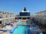 People jumped in the pool before we even left the port People jumped in the pool before we even left the port