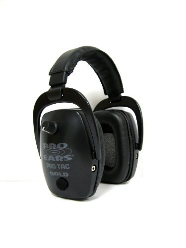 Pro Ears Tac Slim Gold NRR 28 Ear Muffs with 2 Lithium 123a Batteries