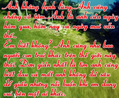 Status tâm trạng khi người đàn ông chia tay tình yêu Status tâm trạng khi người đàn ông chia tay tình yêu
