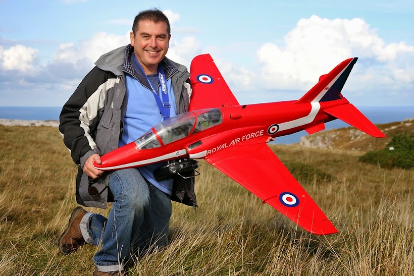 Peter Garsden with BAE Hawk on the Orme