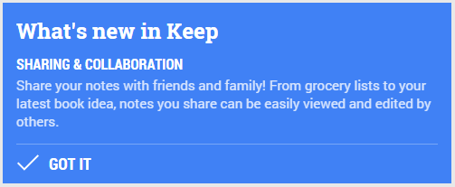 Google Keep Share