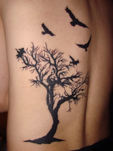 tree tattoo on side