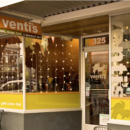 Venti's Cafe + Beer Vault logo