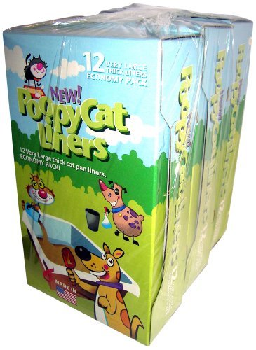 Poopy Cat Pan Liners, 12 Large Liners (3 Pack)