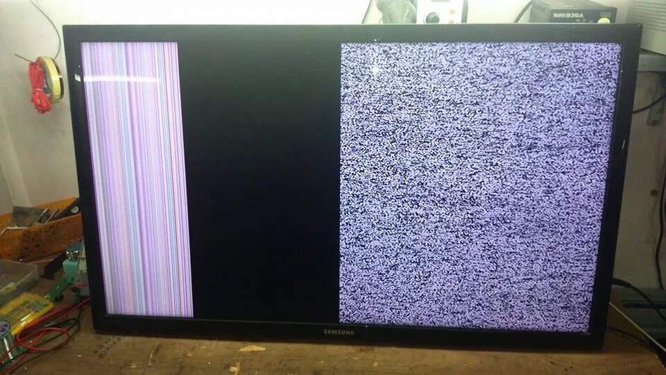 Lỗi tivi bị sọc ngang dọc màn hình