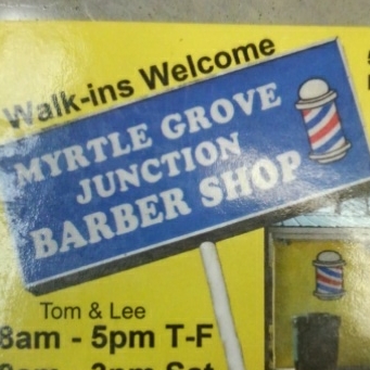 Myrtle Grove Junction Barber Shop logo