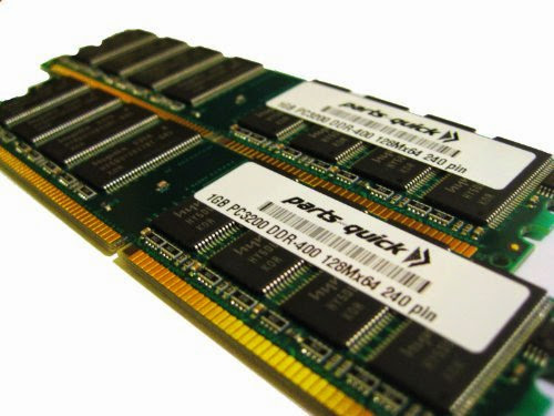  2GB 2 X 1GB PC3200 400MHz 184 pin DDR SDRAM Non-ECC DIMM Desktop Memory for Dell Precision Workstation 360 (PARTS-QUICK BRAND)