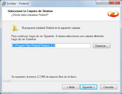 Instalar Firebird 2.5 x64 en Microsoft Windows 7 x64