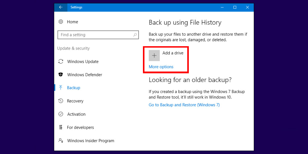Back Up Your Files before installing Windows 10 