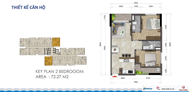 Thiết kế căn hộ Akari City 56m2 Thiết kế căn hộ Akari City 56m2