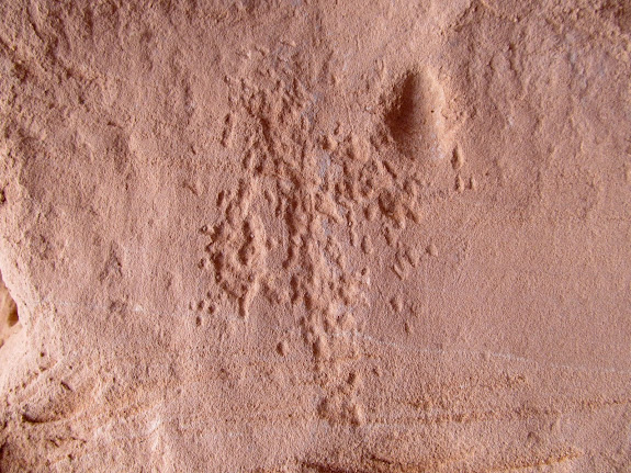 Petroglyph in the larger cave