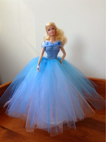 Tess and Annie: Cinderella's Blue Ball Gown - Free Crochet Pattern