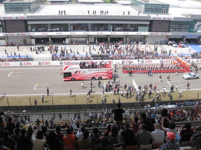 Drivers Parade bus at 2011 Chinese Formula 1 Grand Prix, Shanghai