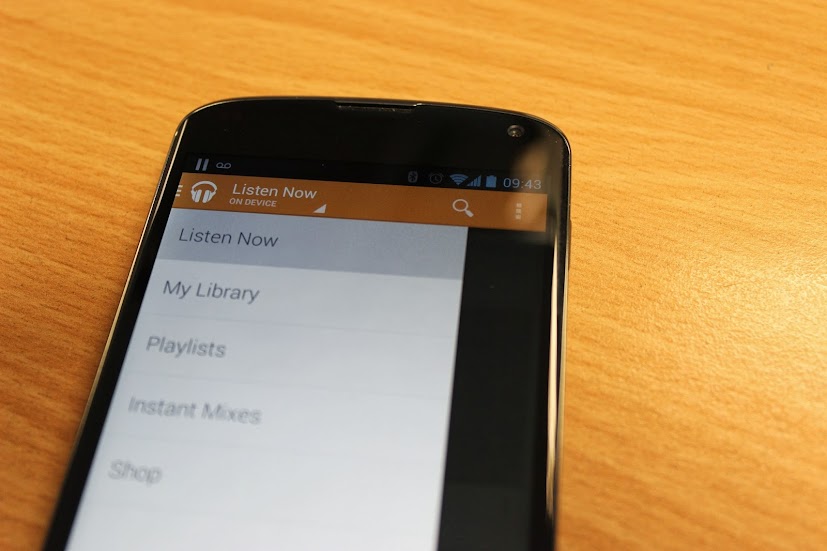 Google Play Music on Android