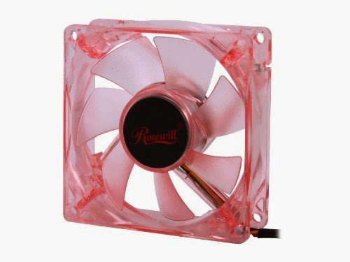  Rosewill RFA-80-RL 80mm 4 Red LED Case Fan
