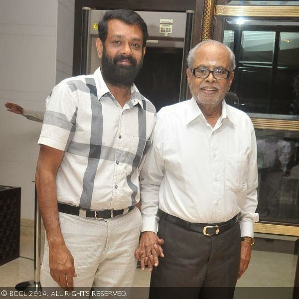 Vasanth and Balachander grace the wedding reception party of T Rajendar's daughter Elakkiya with Abhilash, held at The Leela Palace in Chennai.