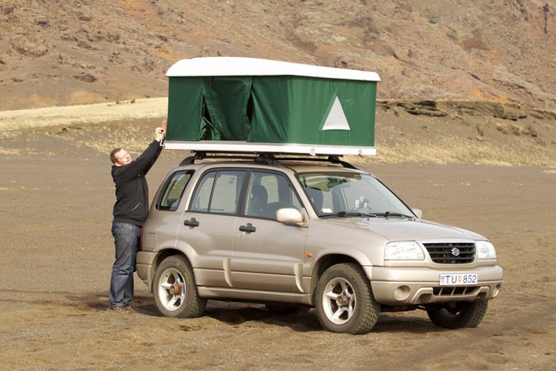 Camping Car with roof top tent in Iceland Camping Car with roof top tent in Iceland