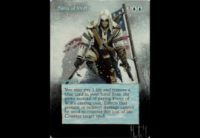 Force of Will alter Force of Will Magic the Gathering altered art Marta Molina Force of Will MTG Connor Kenway Assassin's Creed III concept art Assassin's Creed III artwork altered Force of Will magic