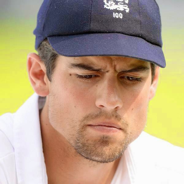 England's captain Alastair Cook looks down after India won the second cricket test match at Lord's cricket ground in London July 21, 2014.