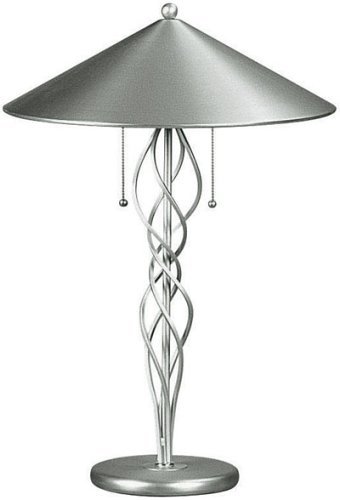 Lite Source LS-3497SS Torsion Metal Table Lamp, Satin Steel