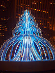 The Rock Center 'Electric fountain' in all its tacky Vegas glory.