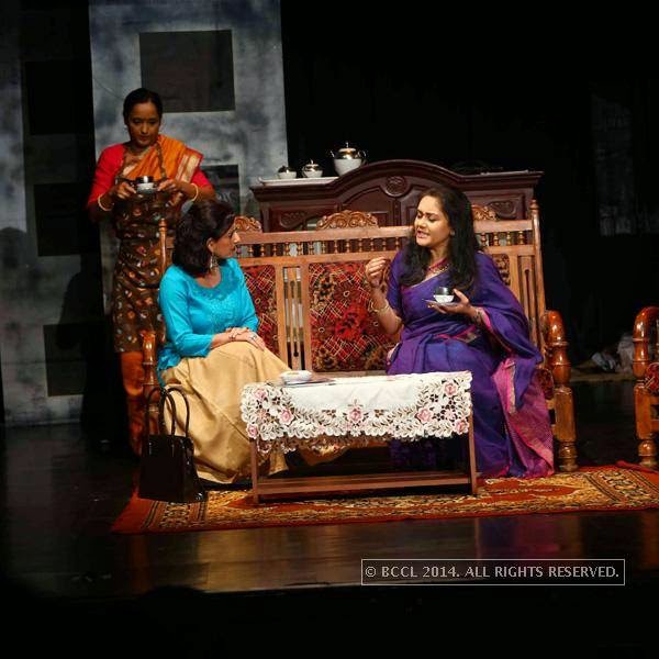 Staging of an English play, Boiled Beans on Toast, written by Girish Karnad and directed by Lillete Dubey, held at JT PAC in Kochi.