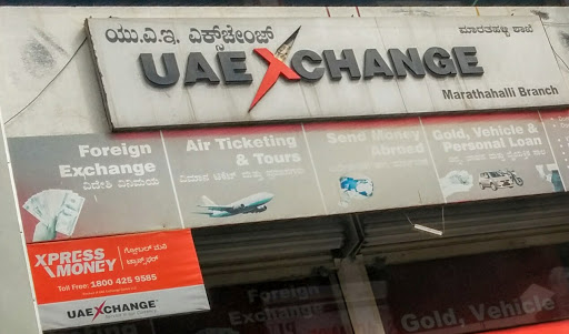 CURRENCY EXCHANGE|AIR TICKETING|GOLD LOAN UAE Exchange - MARATHAHALLI, Site No. 21, Shop No. 3 & 4, Ist Floor ,M T K Reddy Complex, Outer Ring Road Junction, Marathahalli, Marathahalli, Bengaluru, Karnataka 560037, India, Currency_Exchange_Service, state KA