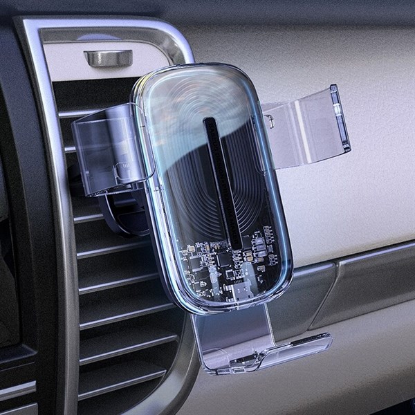 Bộ đế giữ điện thoại tích hợp sạc nhanh không dây dùng cho xe hơi Baseus Explore Wireless Charger Gravity Car Mount（15W, Wireless Quick Charger, Air Vent Car Mount)